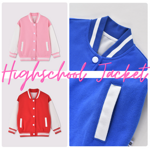 American Style Varsity Jacket - Pink