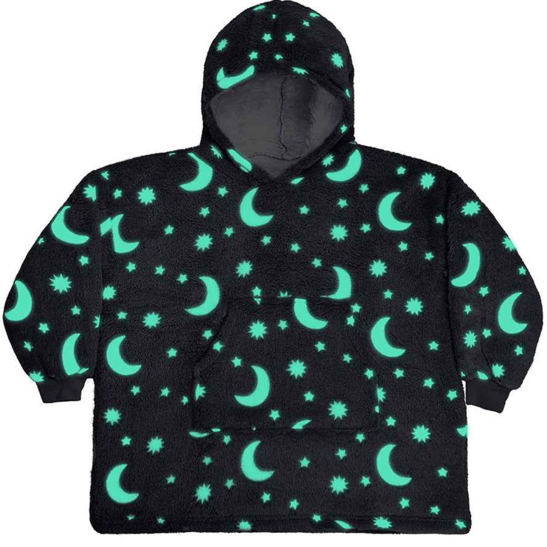 Kids Cuddle Hoodie - Grey Glow In The Dark