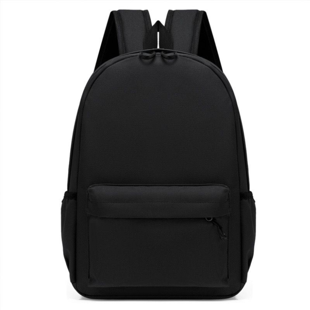 Plain black backpack for school clearance