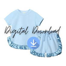 Load image into Gallery viewer, Blank Kids Tales Ruffle Shorts and Tee Sets - Digital Images
