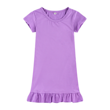 Load image into Gallery viewer, Dropped Hem Summer Short Sleeve Dress - Lavender
