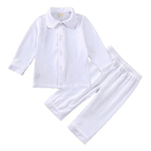 Load image into Gallery viewer, Boy&#39;s Cotton Velour Pyjamas - Snowy White
