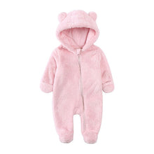 Load image into Gallery viewer, Fluffy Bear Baby Onesie - Light Pink
