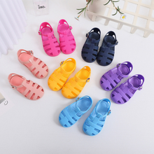Load image into Gallery viewer, Toddler/Infant Jelly Sandals - Navy Blue
