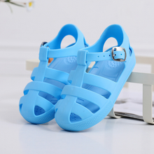 Load image into Gallery viewer, Toddler/Infant Jelly Sandals - Aqua Blue
