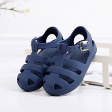 Load image into Gallery viewer, Toddler/Infant Jelly Sandals - Navy Blue
