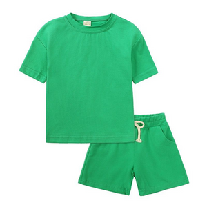 Kids Tales Shorts and Tee Set - Green