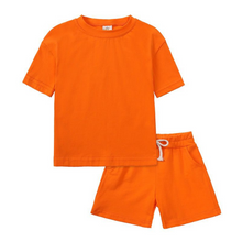 Load image into Gallery viewer, Kids Tales Shorts and Tee Set - Orange
