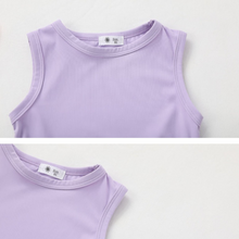 Load image into Gallery viewer, Girl&#39;s Racer Top Summer Dress - Lilac
