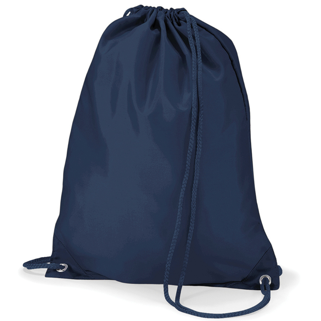 Blank Navy Drawstring Bag Gymsac