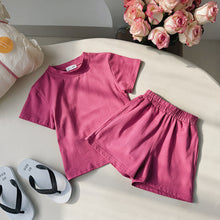 Load image into Gallery viewer, Supersoft Shorts &amp; Tee Sets - Deep Pink
