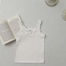 Load image into Gallery viewer, Supersoft Frilly Vest Top - White
