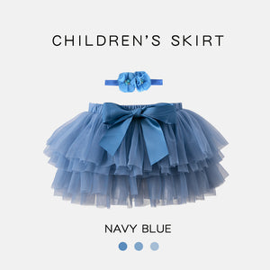 Baby/Toddler Tutu Skirt With Hair Band Set - Navy
