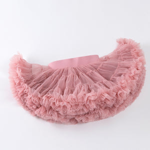 Premium Super Fluffy Girls Tutu Skirt - Dusty Pink