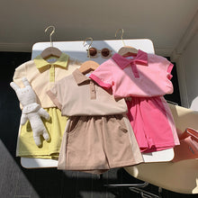 Load image into Gallery viewer, Supersoft Polo &amp; Shorts Sets - Pink
