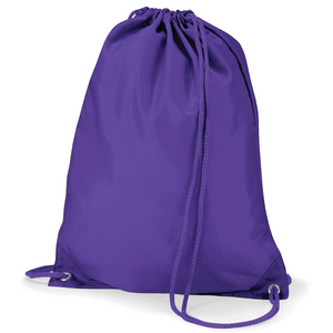 Blank Purple Drawstring Bag Gymsac