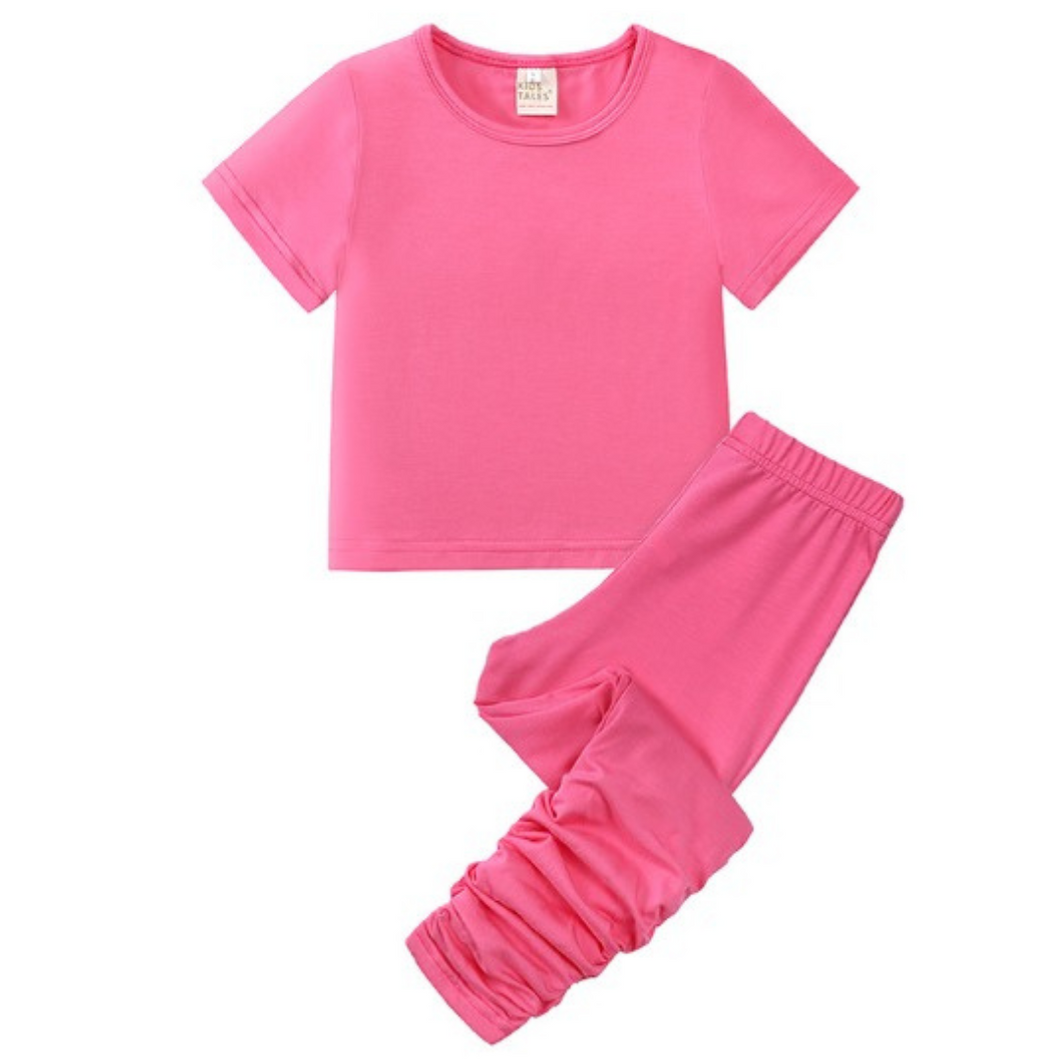 Kids Tales Slim Fit Loungewear - Bubblegum Pink