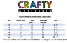 Load image into Gallery viewer, Dropped Hem Summer Short Sleeve Dress - Sublimation White
