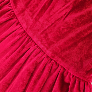 Girls Plush Velvet Dress - Violet