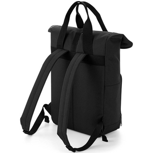 Twin Handle Roll-Top Backpack - Black