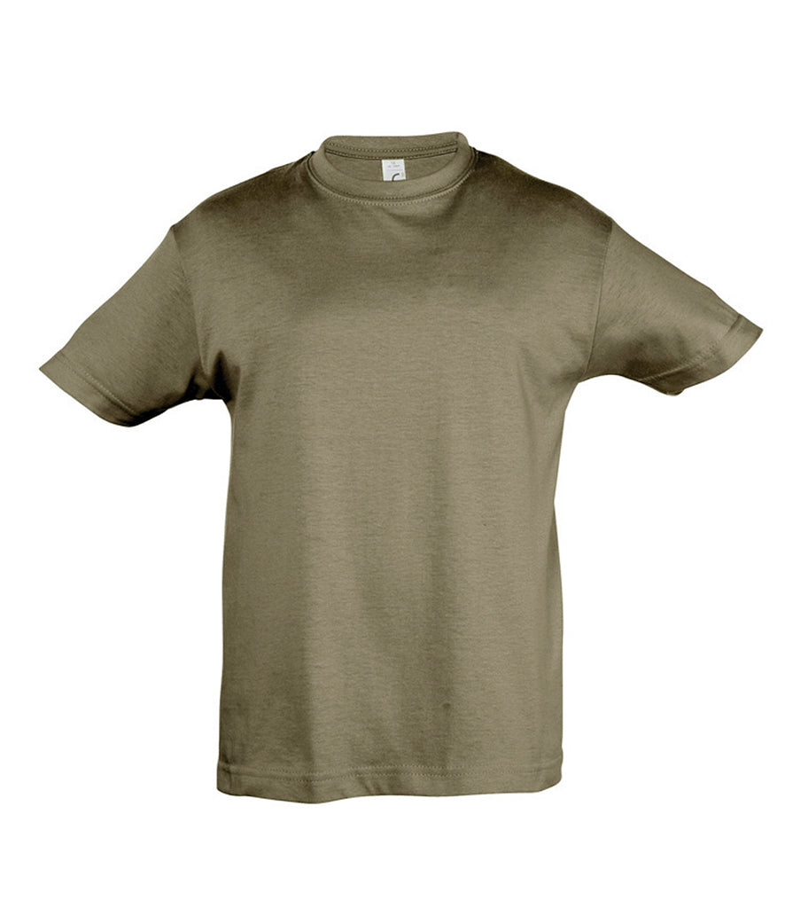 Kids Plain T-Shirt - Khaki