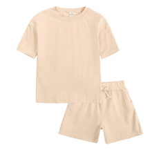 Load image into Gallery viewer, Kids Tales Shorts and Tee Set - Beige
