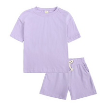 Load image into Gallery viewer, Kids Tales Shorts and Tee Set - Lilac
