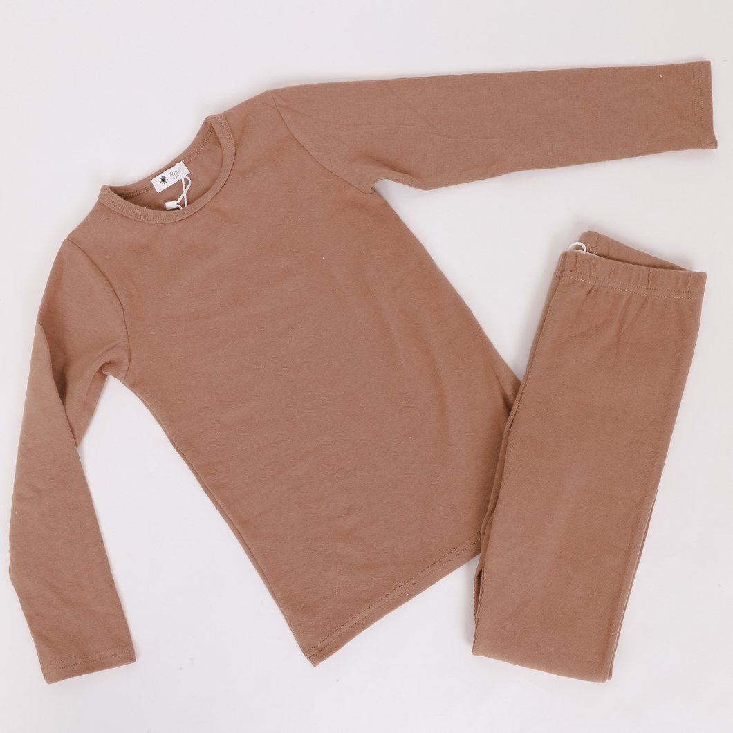 Supersoft Slim Fit Loungeset - Tan