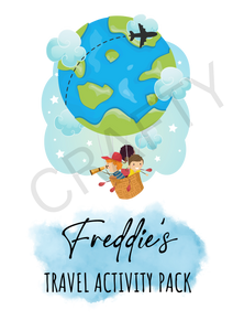 Customised Travel Activity Pack Design Sublimation Print