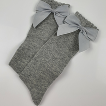 Load image into Gallery viewer, Children&#39;s Bow Socks - Grey
