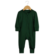 Load image into Gallery viewer, Kids Tales Baby Zipped Romper Sleepsuit - Dark Green
