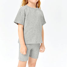 Load image into Gallery viewer, Kids Tales Children&#39;s Cycling Shorts Set -  Light Grey
