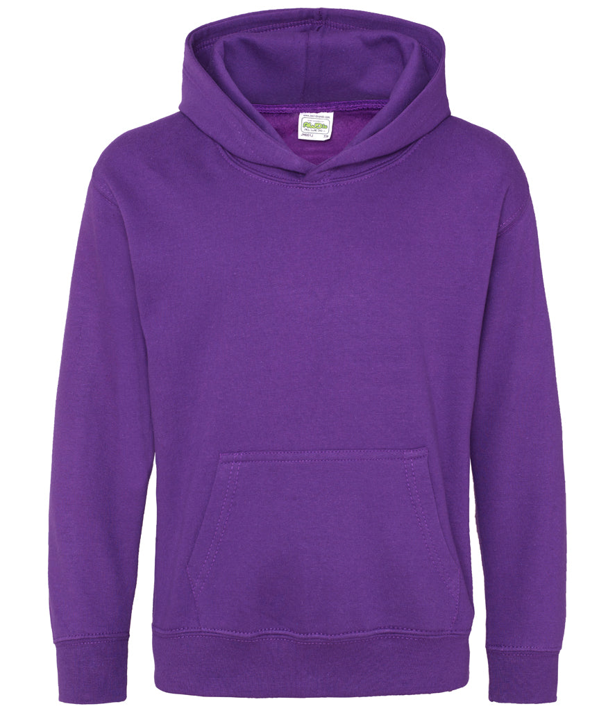 Kids Blank Cotton Hoodie - Trending Purple