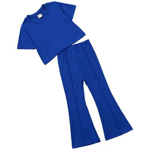 Kids Top & Flares Co-ord - Royal Blue