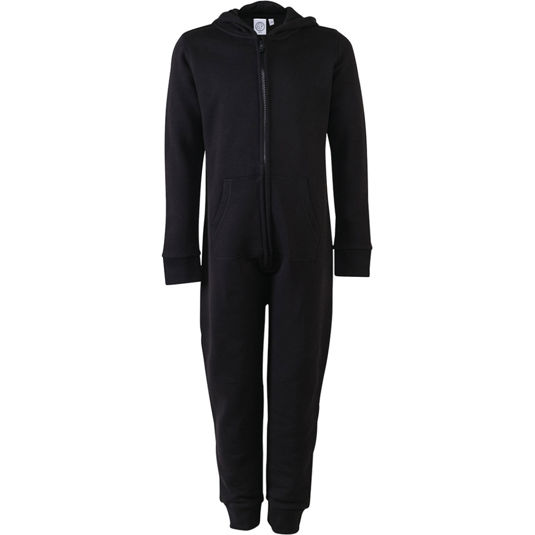 Kids Blank All in One Onesie Black