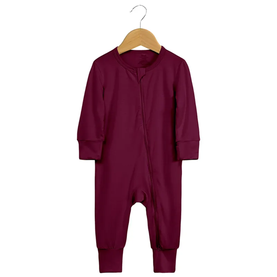 Kids Tales Baby Zipped Romper Sleepsuit Maroon Crafty Wholesale Limited