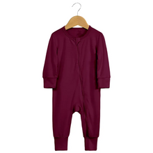 Load image into Gallery viewer, Kids Tales Baby Zipped Romper Sleepsuit - Maroon
