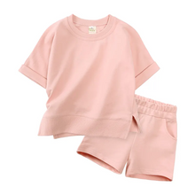 Load image into Gallery viewer, Kids Tales Spring Shorts and Tee Sets -  Pink

