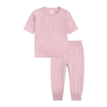 Load image into Gallery viewer, Kids Tales Short Sleeve Loungeset -  Pink

