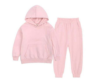Regular Cotton Hooded Tracksuit - Light Pink