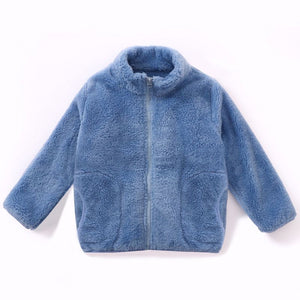 Floofy Fleece Jacket - Blue