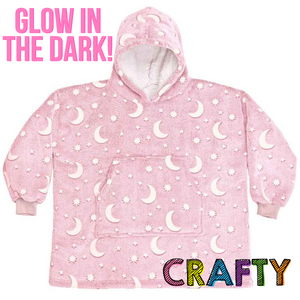 Kids Cuddle Hoodie - Pink Glow In The Dark