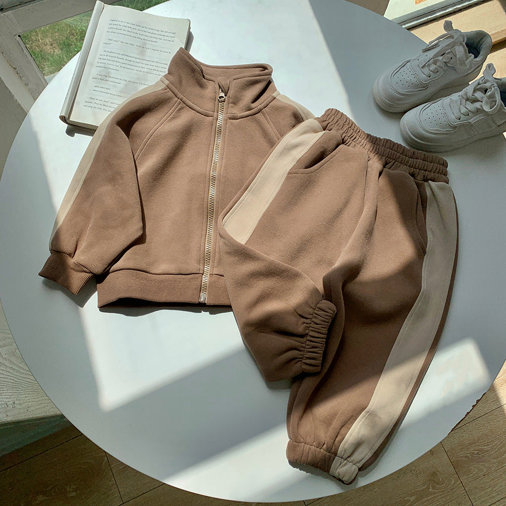 Supersoft Thick Full Zip Tracksuit - Coffee