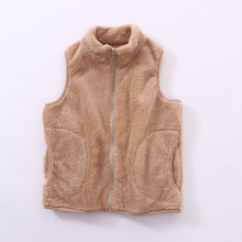Load image into Gallery viewer, Fluffy Gilet Body Warmer - Tan
