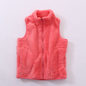 Fluffy Gilet Body Warmer - Pink