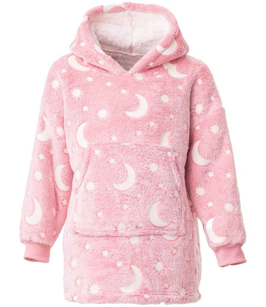 Kids Cuddle Hoodie - Pink Glow In The Dark