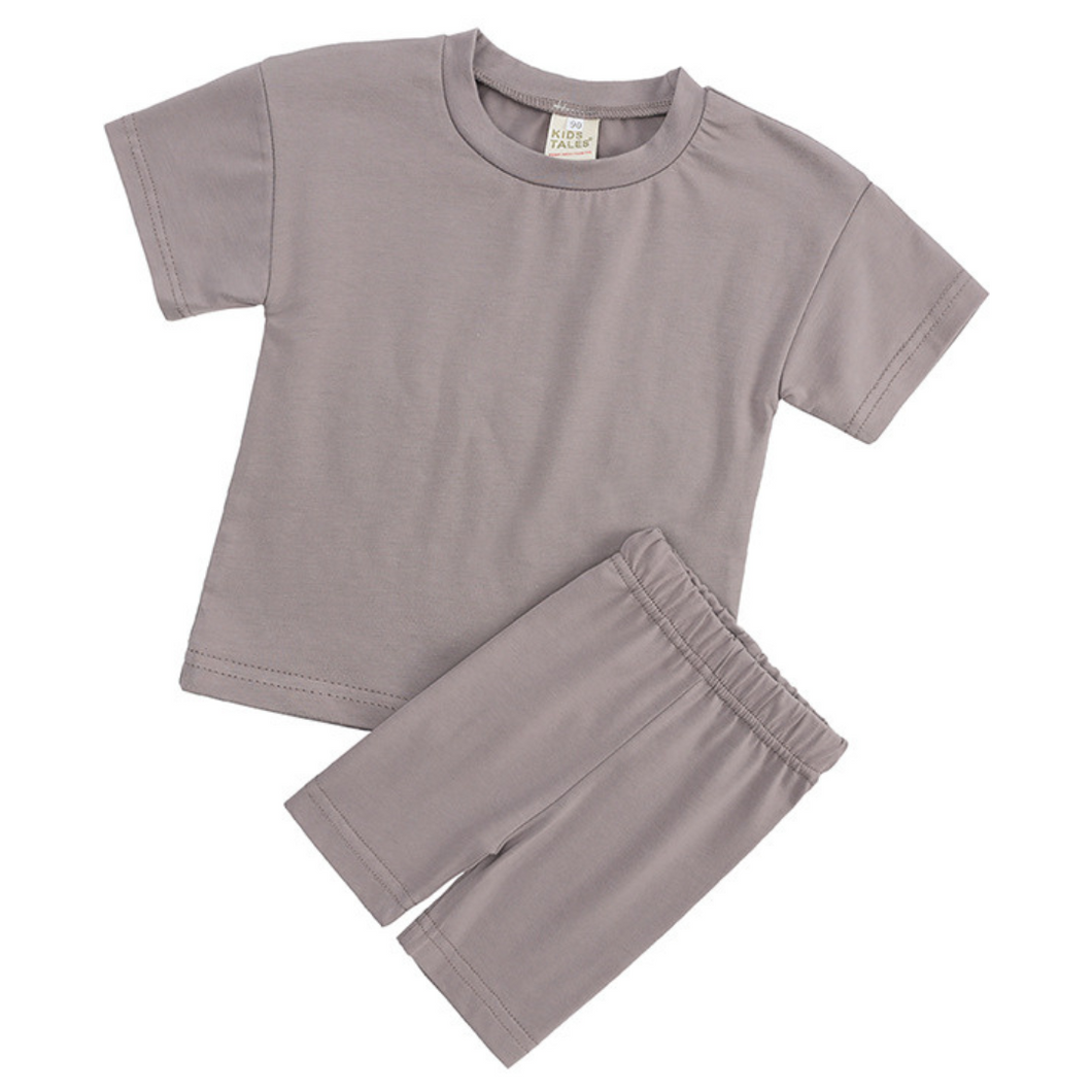 Kids Tales Children's Cycling Shorts Set - Taupe