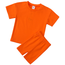 Load image into Gallery viewer, Kids Tales Children&#39;s Cycling Shorts Set - Orange
