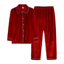 Load image into Gallery viewer, Men&#39;s Cotton Velour Pyjamas - Red
