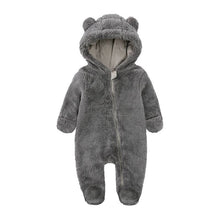 Load image into Gallery viewer, Fluffy Bear Baby Onesie - Grey
